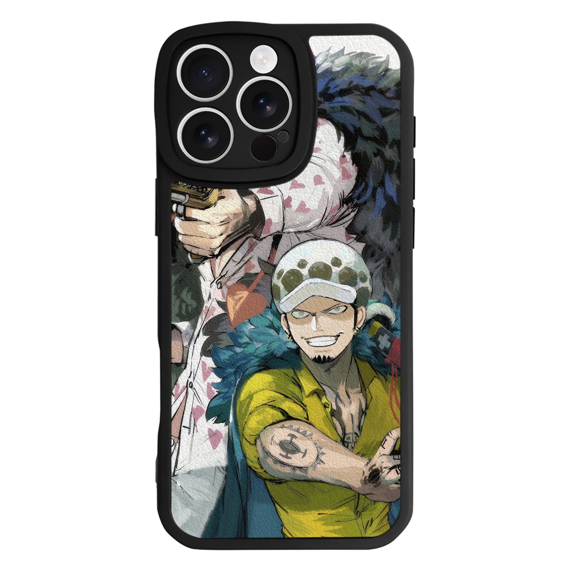 （画像用） ワンピース ONE PIECE 【iPhone 16シリーズ対応】シリコンスマホケース（レザー調） 材質：シリコン
